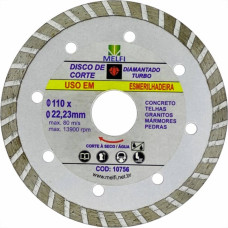 Disco Diamantado Melfi Turbo 110Mm X 22,23Mm - 10756
