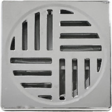 Grelha Plastica Quadrada Cromada Com Fecho Automatico Estrela 10X10Cm - 2295