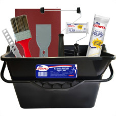 Kit Pintura Compel Com Cacamba 7 Pecas Pegue E Pinte - 0.969