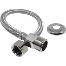 Engate Flexivel Malha Inox Alta Pressao Alpha 40Cm