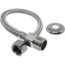 Engate Flexivel Malha Inox Alta Pressao Alpha 60Cm