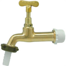 Torneira Jardim Metal Amarela Alpha 1130 Longa - 1/2'' E 3/4''