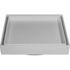 Ralo Invisivel Ss Lares 15X15Cm Cinza Claro