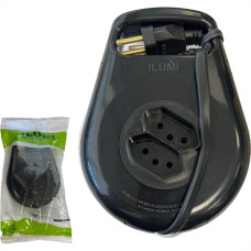 Extensao Ilumi Pp 2 Polos + Terra 10A. - 0,75Mm Preta - 3M Enrolar - 16890