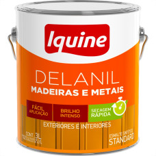 Tinta Esmalte Iquine Delanil Standart 3L Cinza Platina