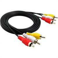 Cabo Audio/Video 3Rca + 3Rca 1,50M - Kit C/10 Pecas