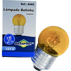 Lampada Bolinha Brasfort 7Wx127V. Ambar - Kit C/25 Pecas