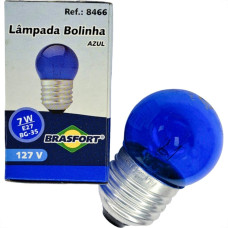 Lampada Bolinha Brasfort 7Wx127V. Azul - Kit C/25 Pecas