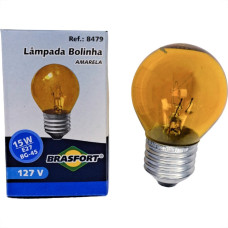 Lampada Colorida Brasfort 15Wx127V. Amarela - Kit C/25 Pecas