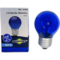 Lampada Colorida Brasfort 15Wx127V. Azul - Kit C/25 Pecas