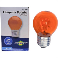 Lampada Colorida Brasfort 15Wx127V. Laranja - Kit C/25 Pecas