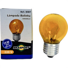 Lampada Colorida Brasfort 15Wx220V. Amarela - Kit C/21 Pecas