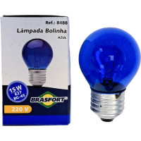 Lampada Colorida Brasfort 15Wx220V. Azul - Kit C/25 Pecas