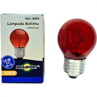 Lampada Colorida Brasfort 15Wx220V. Vermelha - Kit C/25 Pecas