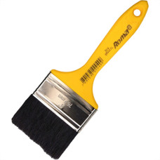 Pincel Trincha Pintura Roma Preta Ref.304 Tam.G 3'' Cabo Amarelo - Kit C/12 Pecas