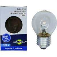 Lampada Para Geladeira/Fogao/Lustre Brasfort 25Wx127V. Clara - Kit C/10 Pecas