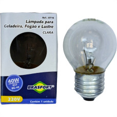 Lampada Para Geladeira/Fogao/Lustre Brasfort 40Wx220V. Clara