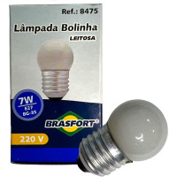 Lampada Bolinha Brasfort 7Wx220V. Leitosa - Kit C/25 Pecas