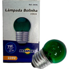 Lampada Bolinha Brasfort 7Wx220V. Verde - Kit C/25 Pecas