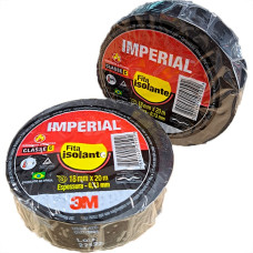 Fita Isolante 3M Imperial 20M Preta - Kit C/10 Pecas