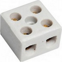 Conector Porcelana Foxlux 2 Polos 16Mm - Kit C/10 Pecas