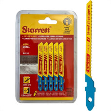 Serra Tico-Tico Lamina Starrett Metal Bi-Metal Com 5 Pecas Bu232 - 50Mm - 32T