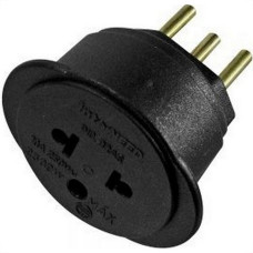 Pino Adaptador Interneed 2 Polos+Terra Universal 10A. Preto 44819 - Kit C/10 Pecas