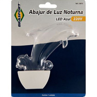 Luz Noturna Brasfort Golfinho Led Azul 127V. - 8667