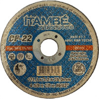 Disco Corte Refratario Itambe 4.3/8''X1/8''X 49,62'' - Furo 20Mm - Makita - Kit C/10 Pecas