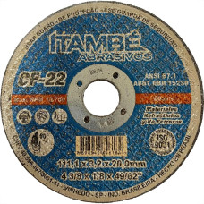 Disco Corte Refratario Itambe 4.3/8''X1/8''X 49,62'' - Furo 20Mm - Makita - Kit C/10 Pecas