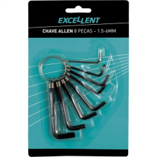 Chave Allen Jogo Excellent 1,5 A 6Mm Com 8 Pecas - 5Nr