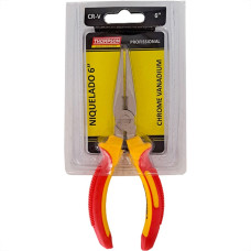 Alicate Bico Meia Cana Thompson Cromo Vanadio Profissional Niquelado 6'' - Kit C/6 Pecas