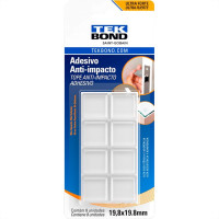 Anti Impacto Adesivo Tekbond Quadrado 19,8Mm Com 8 Pecas