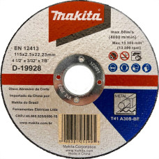 Disco Corte Ferro Makita 4.1/2''X3/32''X7/8'' D-19928 - Kit C/10 Pecas