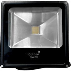 Refletor De Led Golden Fit Preto 30W. 2700K Verde