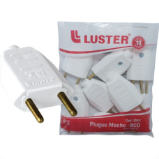 Pino Macho Luster 2 Polos 10A. Branco 2062 - Kit C/10 Pecas