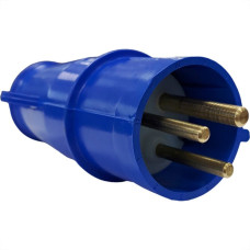 Acoplamento Industrial Macho Steck Newkon 2 Polos+Terra 200V. A 250V. 32A. Azul N3276