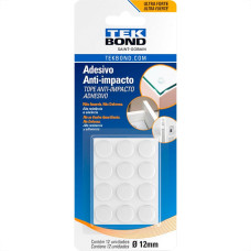 Anti Impacto Adesivo Tekbond Redondo 12Mm Com 12 Pecas