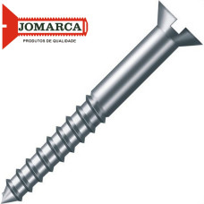 Parafuso Madeira Chata Reta Jomarca 3,8 X 22Mm - Kit C/5 Centos