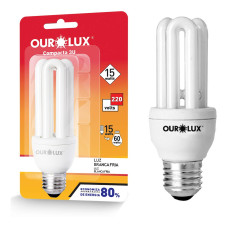 Lampada Compacta Ourolux 3U 15X220V. 6400K.