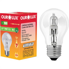 Lampada Halogena A-60 Ourolux 70W. E-27 127V.