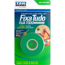 Fita Dupla Face Tekbond Acrilica Fixa Tudo Interna 19Mm X 2M