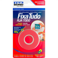 Fita Dupla Face Tekbond Acrilica Fixa Tudo Externa/Interna 12Mm X 2M