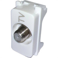 Modulo Pial Zeffia Conector Para Fio Coaxial Branco - 680157