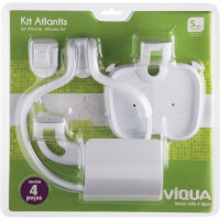 Acessorio Wc Viqua Atlantis Com 4 Pecas Branco