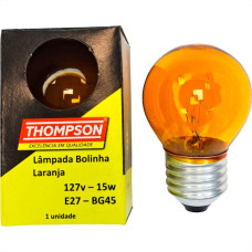 Lampada Colorida Thompson 15Wx127V. Laranja - Kit C/10 Pecas