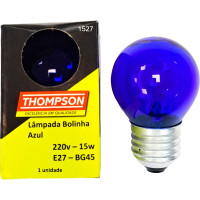 Lampada Colorida Thompson 15Wx220V. Azul - Kit C/10 Pecas