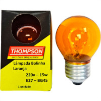 Lampada Colorida Thompson 15Wx220V. Laranja - Kit C/10 Pecas