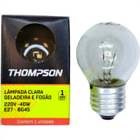 Lampada Para Geladeira/Fogao/Lustre Thompson 40Wx220V. Clara - Kit C/10 Pecas