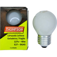 Lampada Para Geladeira/Fogao/Lustre Thompson 40Wx127V. Leitosa - Kit C/10 Pecas